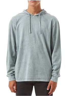 Katin Hide Pullover Hoodie Men's Size Large Organic Cotton Steel Blue Mineral